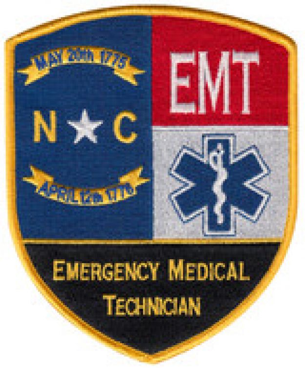 NORTH CAROLINA EMERGENCY MEDICAL TECHNICIAN SHOULDER PATCH - SEW ON.